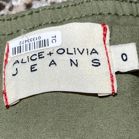 Alice + Olivia Green Corduroy Mini Dress - Picture 3 of 8